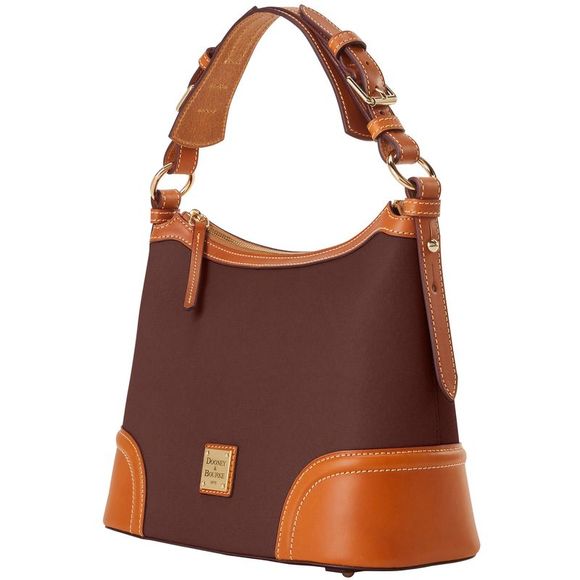 Dooney & Bourke Saffiano Hobo Shoulder Bag - Amber - Picture 2 of 4